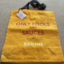 ¡NUEVO! Bolso de Mano Booths Supermarket Only Fools and Sauces 100% Algodón