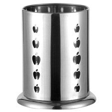 Soporte para utensilios de acero inoxidable con drenaje para palillos y herramientas de cocina