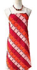 Vestido Vaina INC International Concepts Para Mujer-M Crochet Naranja y Rosa $99 Nuevo con Etiquetas