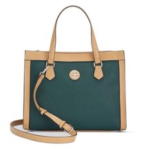 GIANI BERNINI Saffiano Multi Compartimento Mujer Bolso Bandolera en Verde Pino