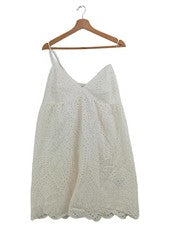 H&M Vestido Encaje Mujer Algodón Blanco Casual Estilo Vintage Talla 40