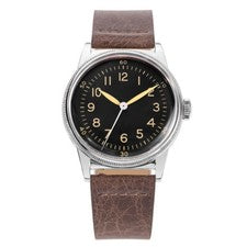 Praesidus A-11 Type Automatico Svizzero Acciaio Marrone Nero Pelle Orologio Uomo