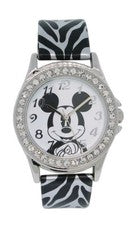 Disney Mickey Mouse Redondo Analogico Piedra Blanca Cebra Diseño Reloj #16593