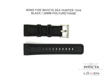 Auténtica correa de reloj Invicta Sea Hunter 1544 de poliuretano negro 26 mm