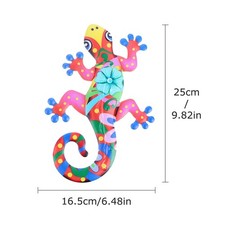 Colorido Gecko Colgante de Pared Adorno Hierro Arte Decoración para Decoración de Pared del Hogar