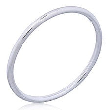 Anillo midi apilable súper delgado redondo de plata de ley 925 hecho a mano de 1,2 mm