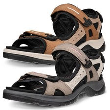 Sandalias elásticas cómodas de cuero ligeras todoterreno Ecco 2026 para mujer
