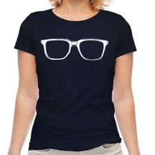 Geek Gafas Moda Mujer Estampado Camiseta Hipster Swag Spectacles