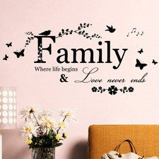 Pegatinas de pared extraíbles familiares TV fondo decoración del hogar arte hágalo usted mismo