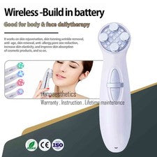 Máquina de belleza facial para estirar la piel terapia fotónica luz LED RF inalámbrica 3 en 1