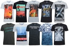 Camisetas Para Hombre Manga Corta 100% Algodón 19 Diseños Estampado Cuello Redondo Top XS-6XL