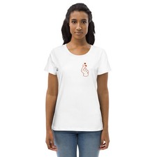 Camiseta ecológica ajustada Korean Finger Heart para mujer