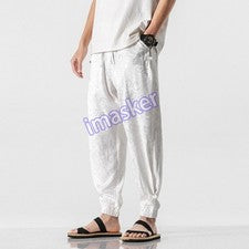 Nuevo Para hombres Moda Moda Estilo Chino Informal Verano Pantalones Sueltos Fiesta