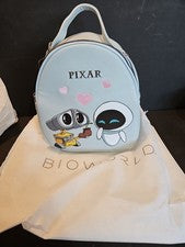 Mini Mochila Bioworld Disney Chibi Wall-E & Eve Corazón Nueva con Etiquetas