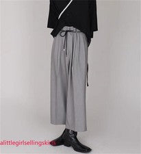 Pantalones sueltos informales japoneses de pierna ancha para hombre Pantalones de traje de moda