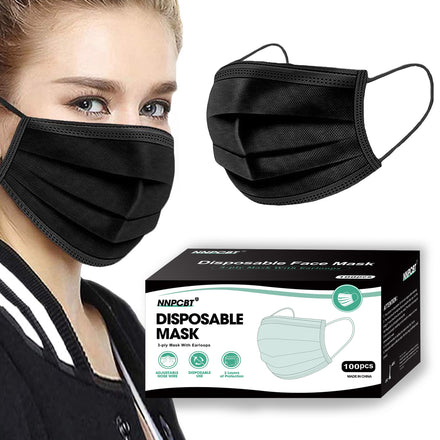 100PCS 3 Ply Black