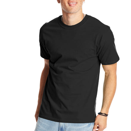 5180 HN 5180 6.1 OZ COTN BEEFY TEE BLACK L