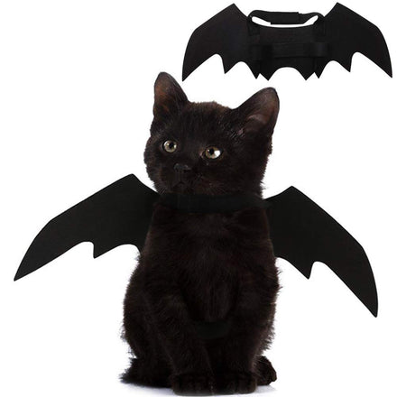 Alas de murciélago para mascotas para decoración de fiesta de Halloween, collar de cachorro, disfraz de murciélago, lindo cachorro gato accesorios de vestir