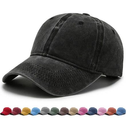 100% Cotton Washed Blank Sports Baseball Cap Unisex Adjustable Casual Dad Hat Male