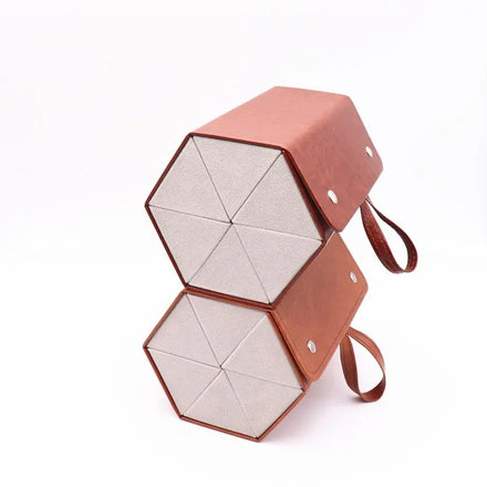 2-Slot Travel Sunglasses Organizer Collector - Multiple Leather Sunglasses Case Foldable Eyeglasses case
