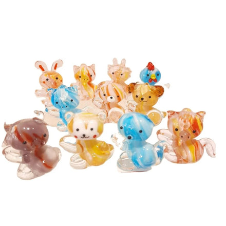 Handmade Lampwork Blown Colorful Murano Glass Animal Sculpture Modern Feng Shui Festival Europe Decorative Figurine Collectible