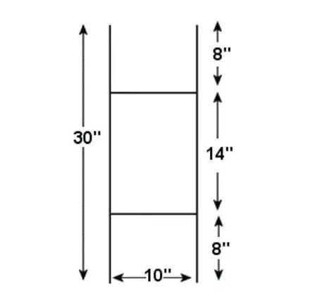 10\ x 30\ Galvanized H Frame Wire Stakes Standard Garden Supplies Yard Sign Step Stakes