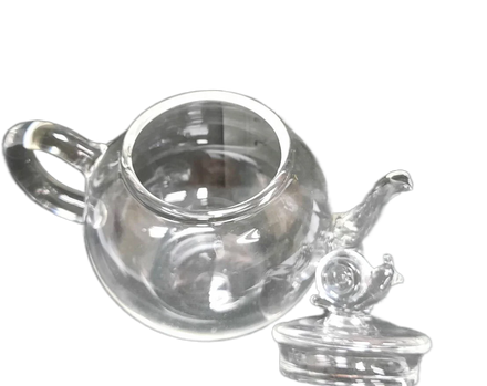 Wholesale Eco-Friendly Minimalist Heat-Resistant Hand-blown Small Tea Kettle 90-100 ml Mini Borosilicate Glass Teapot for Hotel