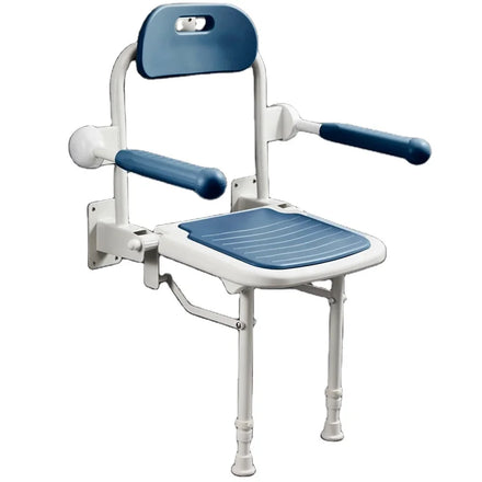 2022 New Design MUNIU Foldable Aluminum Alloy Shower Chair with 190KG Load Capacity 42.5-55cm Seat Height for Elderly
