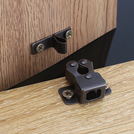 TOPCENT Furniture Hardware Double Roller Door Catch Cabinet Metal Door Latch Catch