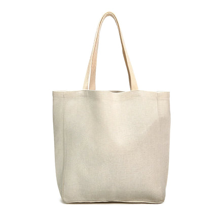 Diy Designer Customized Shopping Bags Blanks Cotton Linen Sublimation Tote Bag Reusable Washable Big Size Hand Bag