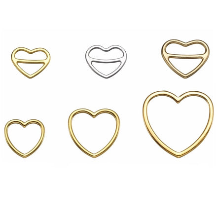 Wholesale Hardware Accessories Bra Ring Strap Heart Custom Shape Bra Ring and Slider