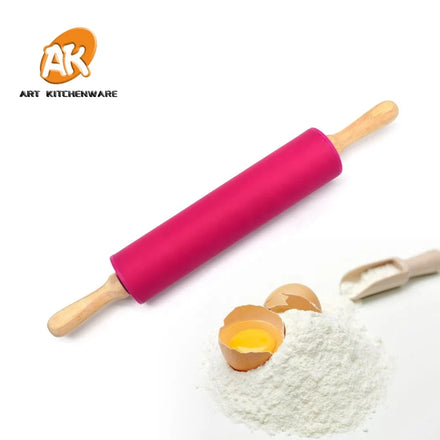 AK Wood Pasta Cutter Wooden Rolling Pin Pasta Maker Custom Cookie Non Stick Pastry Dough Roller NO.68