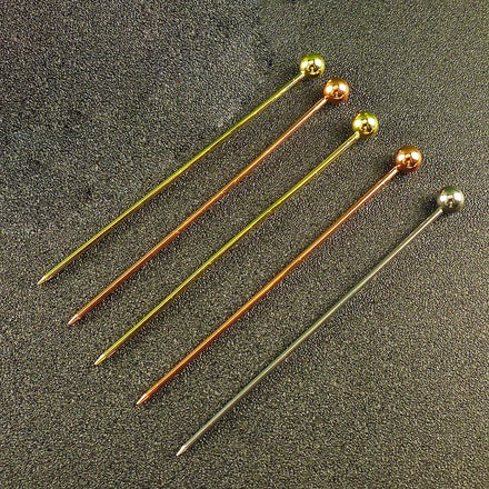 Food Services Stainless Steel Flat Metal Decorative Reusable Luxury Cocktail Picks