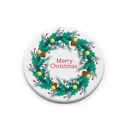 Qualisub Sublimation Ceramic Christmas Ornaments Blanks Double-Sided 75mm Diameter for DIY Printing Circle Shape
