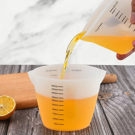 6 Piece Set Choice 250ml Food Visual Kitchen Laboratory 10ml 100ml Silicone Measuring Cup