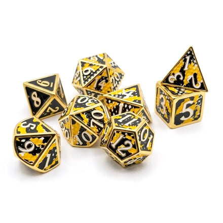 Luxury Polyhedral DND Metal Dice with Zinc Alloy Enamel for Tabletop RPG Roleplaying Games