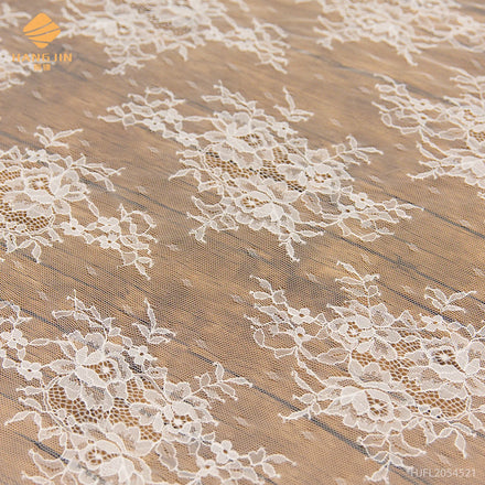 Embroidery 3d Floral French Lace Fabric Custom Lace Fabric for Tutu Dress Bridal Veils Wedding Dress