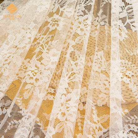 3d Embroidery Floral French Lace Fabric Custom Lace Fabric for Fashion Dress Bridal Veils Wedding Dress