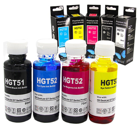 Tatrix RTS GT51 GT52 Premium Compatible Color Water Based Bottle Refill Bulk Inkjet Ink for HP Tina DeskJet GT 5810 5820 Printer