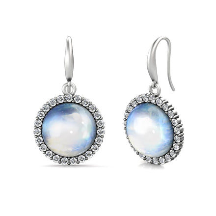 2021 New Bohemian Jewelry Moonstone Opal Dangle Drop Statement Earrings for Women Destiny Jewellery