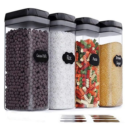 Storage Sets Talented Labels Plastic Canisters Premium Countertop Shelf Separators Kitchen Organization Pantry