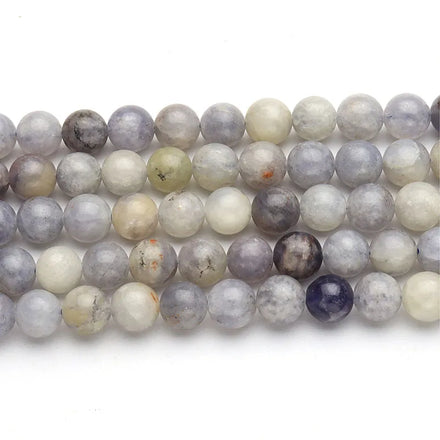 Natural Round Polish Blue Iolite Beads Stone Water Sapphire Bead for DIY Jewelry Making 6mm 8mm 10mm