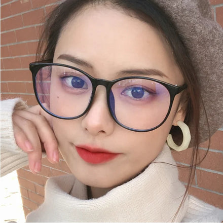 New Fashion Oversize Optical Frames Glasses Frames for Girls Big Frame Anti Blue-light Eye Protection Eyeglasses Eyewear