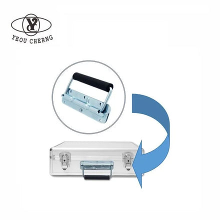 Factory Price Zinc Finished Metal Flight Case H403 Spring Loaded Case Handle Rubber Sleeve OEM/ODM Support Steel Material Easy
