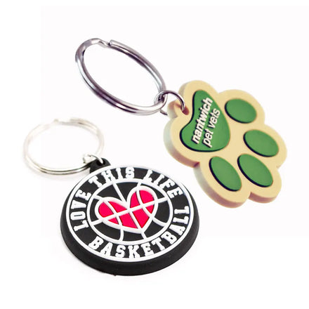 Wholesale Branded 3D logo Promotional Round Pvc Keychain