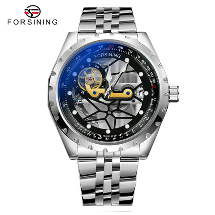 For Brand Original Factory New Arrival Men's Automatic Mechanical Skeleton Luxury Fashion Watch Leather Strap Analog