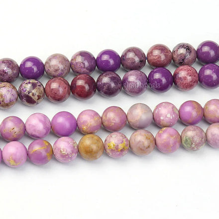 Natural Rare Mineral Round American Purple Phosphosiderite Beads for DIY Jewelry Making 4 6 8mm 38cm Strand