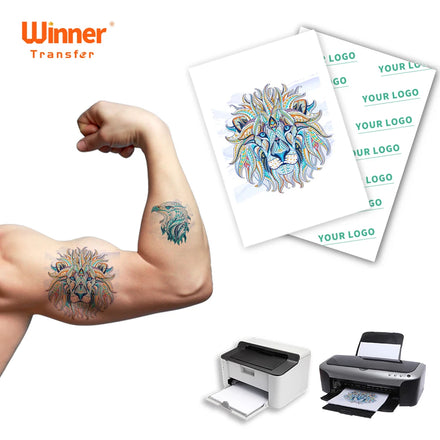 Winner Transfer Factory Supply A4 Size Compatible Temporary Tattoo Paper Water Slide Tattoo Stickers