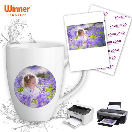 Winner Transfer Ready to Ship No Bake Compatible Clear Laser Water Slide Paper Water Slide Decal Paper for Candle Cup