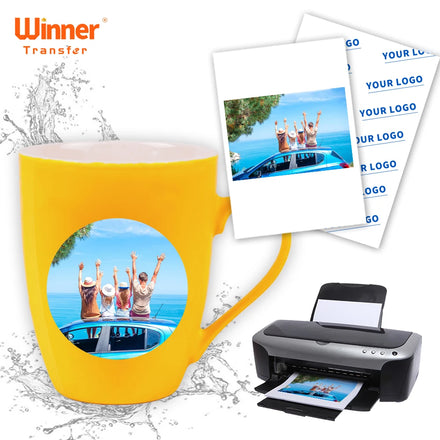 China Factory OEM Pack of 100 Sheets Printable Water Transfer Film Hydrographic Inkjet for Mugs